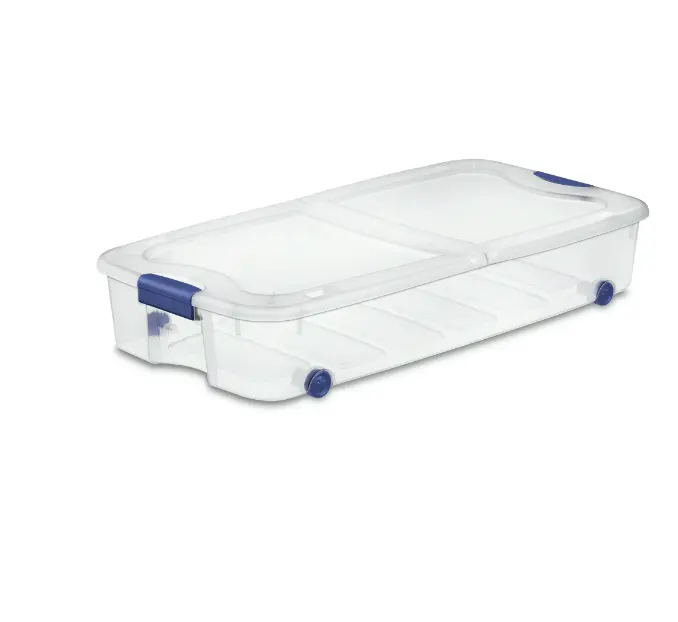 66 Quart Stadium Blue Ultra Storage Box - Perfect for Home Organization Organiser Slide