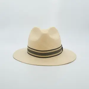 Genuine Panama Hat – Handwoven in Ecuador | Classic Straw Fedora + Gift Box