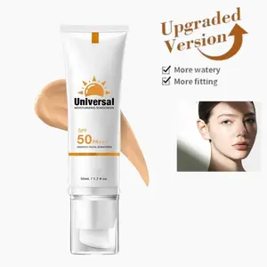 Universal Three in One Sunscreen SPF 50 PA+++ - Gel for All Skin Tones, Suitable for Adults, 50mL Bottle - Facial, Skincare Moisture Water Proof Hydrating