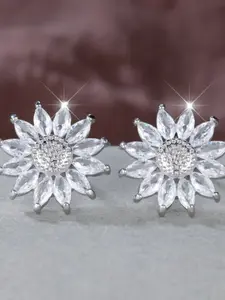Elegant Zircon Sunflower Earrings for Women, High-Quality Craftsmanship, Perfect Wedding & Party Accessory, Fashionable Gift Idea