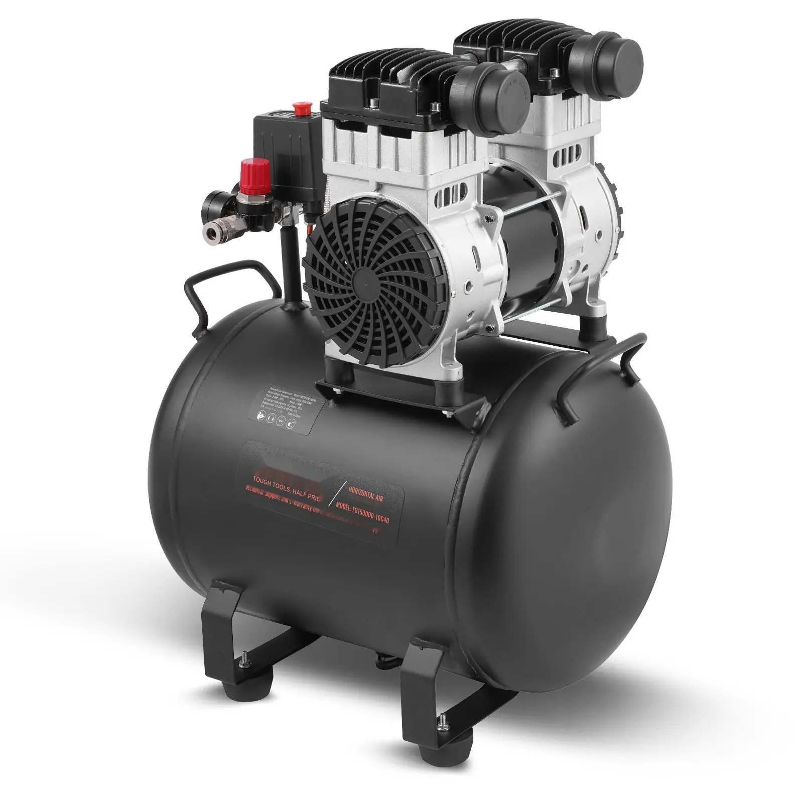 Air Compressor Compact Portable Oil-Free Unit With 10-Gallon Tank And 90 PSI Maximum Pressure, Low Noise Operation, Oil-Free Pump, Thermal Protection, Auto-Start/Stop, Durable Steel Tank, Suitable For Home Garage Projects