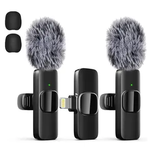 Professional Noise Reduction Wireless Lavalier Microphone Compatible with iOS/Android/PC - Instant Setup, Crystal Clear Audio for Podcasting, Video Recording, Facebook & TikTok