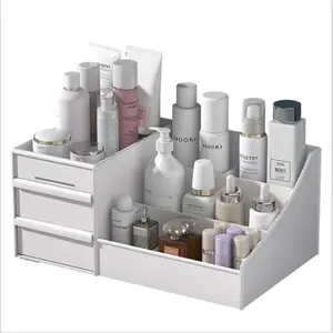 Large Makeup Organizer with Drawers - Multi-Functional Vanity and Countertop Storage for Cosmetics, Skincare, Perfume, Nail Polish, Brushes - Compact Desk and Bathroom Organizer for Women’s Gifts