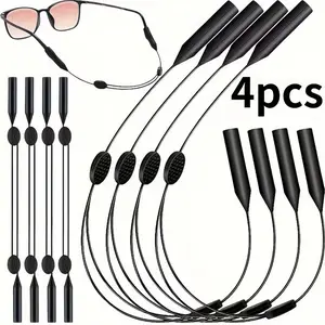 4 Pcs Classic Multi-Functional Anti-Loss Eyewear Chains, Adjustable Fashion Glasses Lanyard, Comfortable Reading Eye Strap, Sports Eyewear Cord