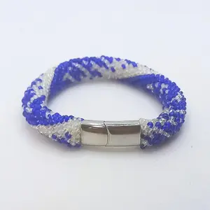 Ilde de Yemaya with Magnetic Stainless Steel Closure Beaded Crochet Design Czech Beads Secure Easy Use All Ages