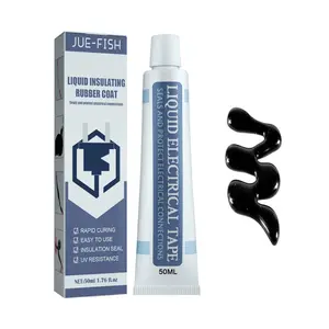 EELHOE Liquid Insulating Tape (Black, 50ml), Lithium Battery Sealant, Waterproof, Adhesive, Flame Retardant and High Temperature Resistant Glue for Circuit Boards