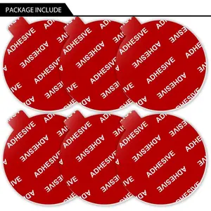 Very High Bond Sticky Adhesive, 6 Pack Dashboard Pad Mounting Disk Adhesive Replacement Kit, Double-Sided Stickers for Suction Cup Dashboard Phone Holder & Windshield Car Mount