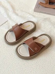 Unisex Fashion Casual Sandals, Soft Sole Anti-Slip Design, PU Leather Upper, Rubber Sole, Summer New Arrival, Perfect for Boys and Girls