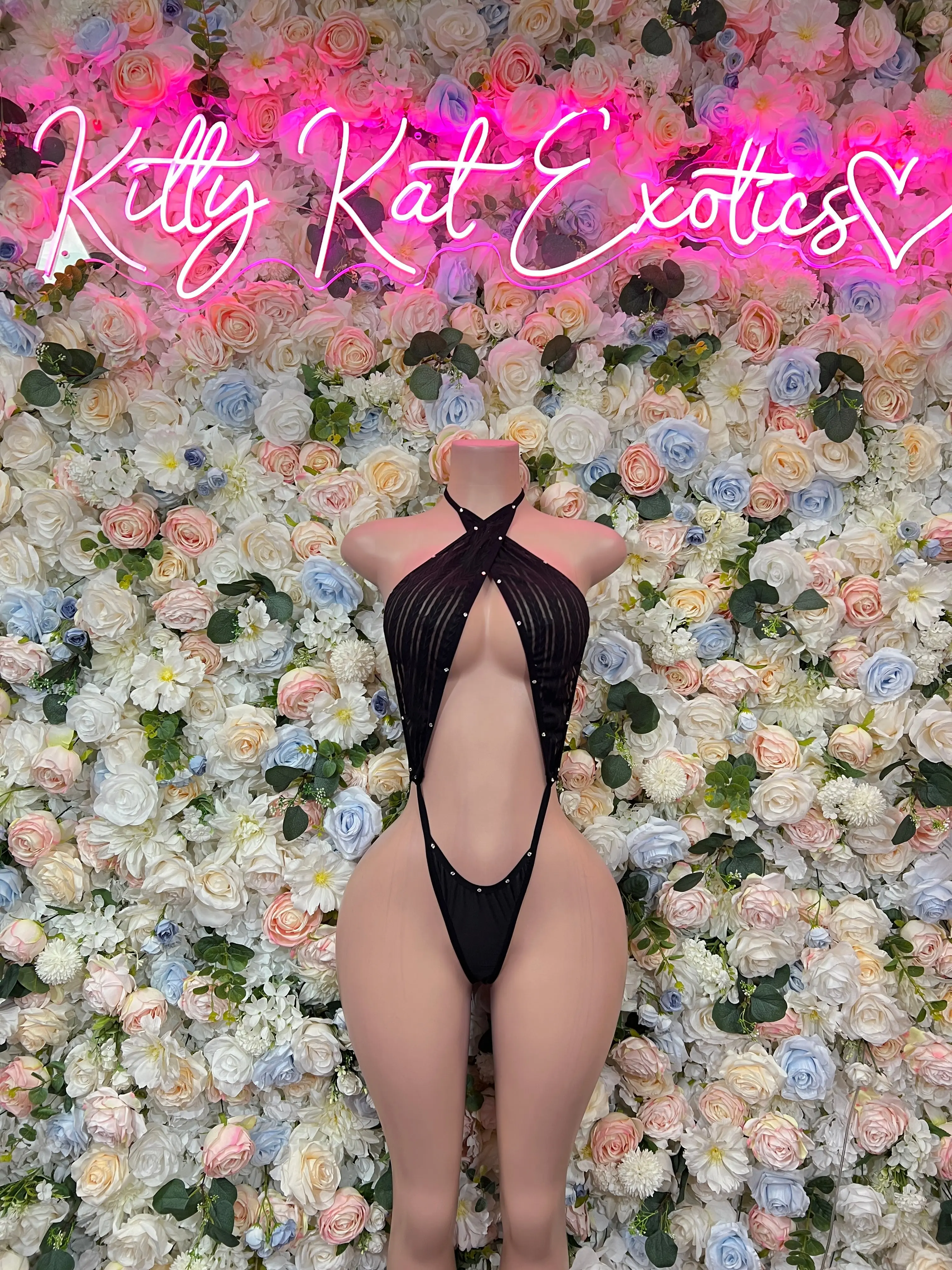 Black Bottlegirl Bodysuit - Women’s Exotic Dancewear, Bartender Costume & Rave Clubwear