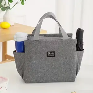 Large Insulated with Aluminum Foil Liner, Leak-Proof Polyester Thermal Cooler Durable Lunch Bag for School Office Picnic