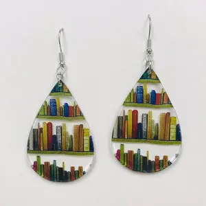 Bookshelf earrings