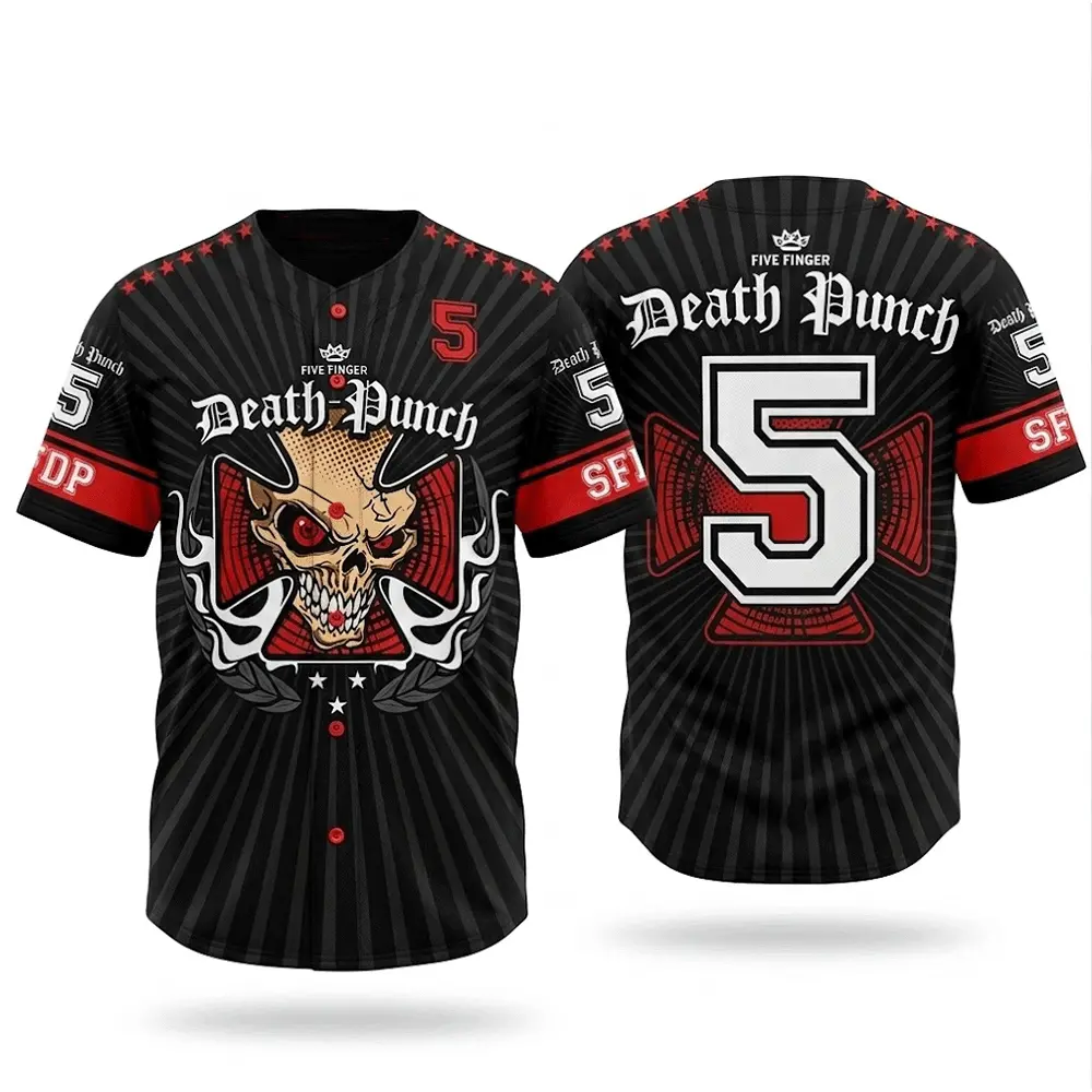 [Made-to-Order] Grim Reaper Baseball Jersey Heavy Metal Skull Graphic Sports Shirt Gothic Fan Gift