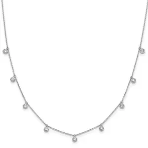 14K White Gold Lab Diamond Layering Necklace