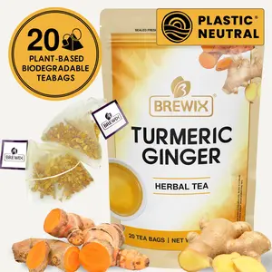 Turmeric Ginger Herbal Tea Tissane, Soothes and Revitalizes