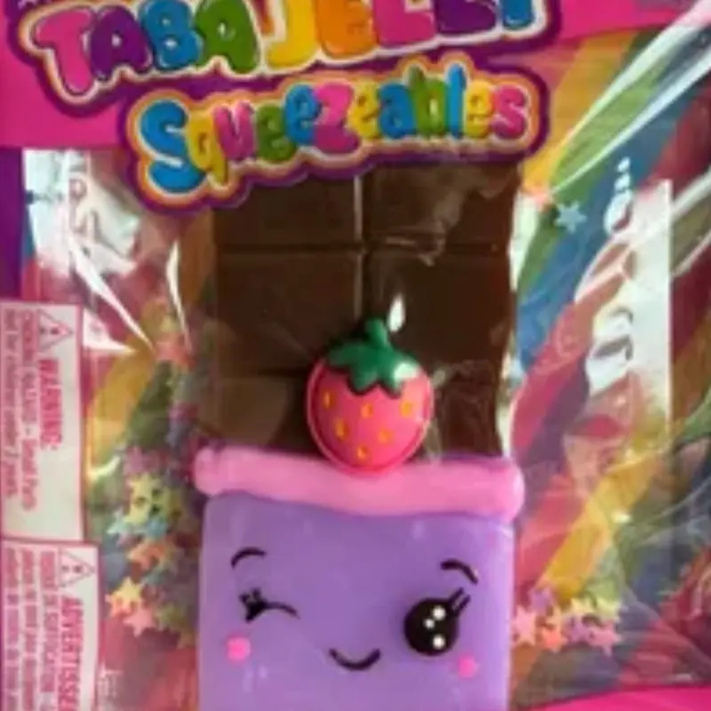 Taba squishy pink chocolate bar stress relief toy