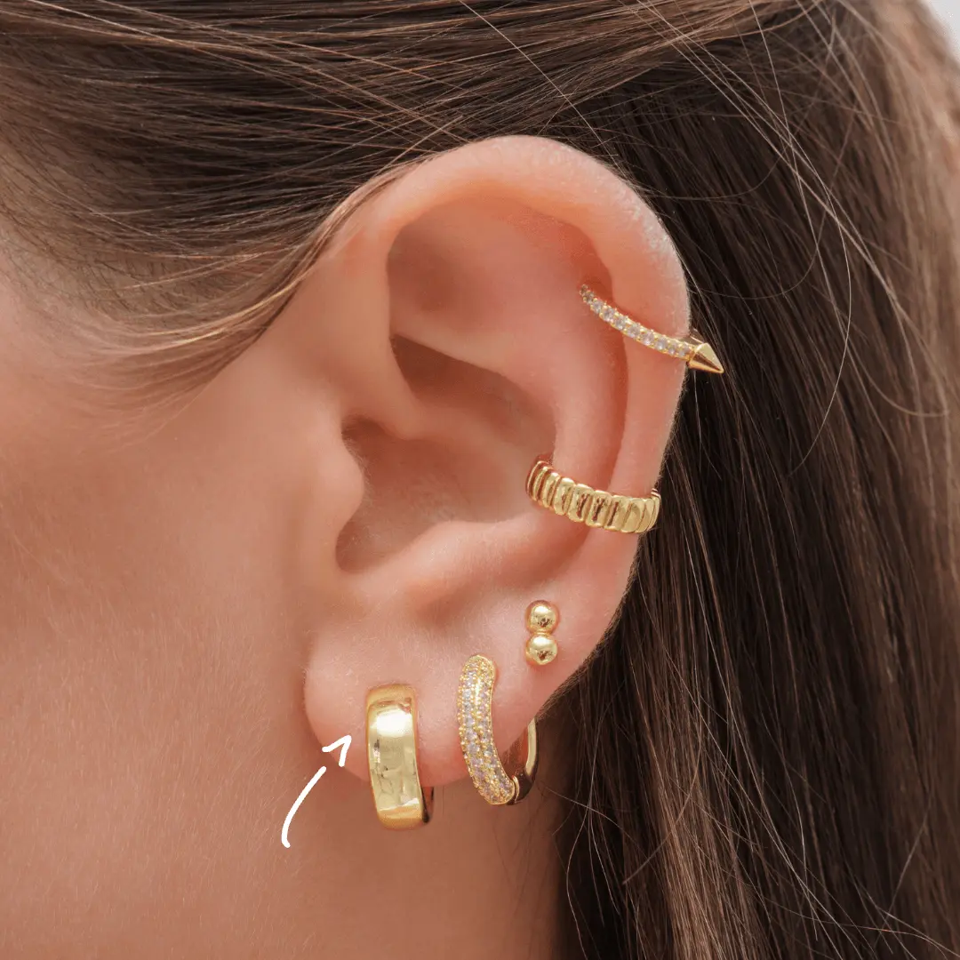 EVRY JEWELS Gold or Silver Plated Women's Hypoallergenic Rebel Earrings