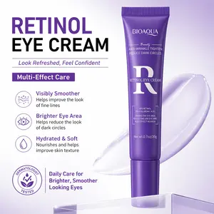 BIOAOUA Retinol Eye Cream Anti-Wrinkle Firming with Hyaluronic Acid for Dark Circles & Eye Area Moisturizing 0.7 oz / 20g, Moisturizer, Contour