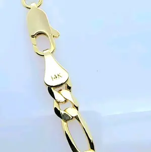 14k Gold-Plated Figaro Chain,24 inches long, 6mm wide. Our 14k Gold -Plating Stands Out Amongst The Rest holiday ideal
