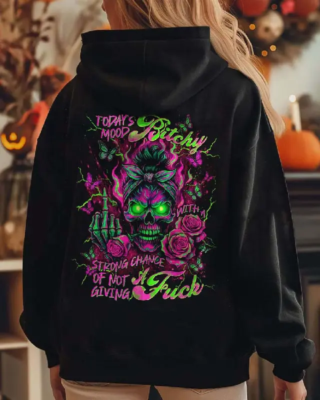 Moody Skull Glow Hoodie, Tshirt, Sweatshirt, Aesthetic Tatoo Outfits, Streetwear Style, Retro Vintage Y2k Women Graphic Tees