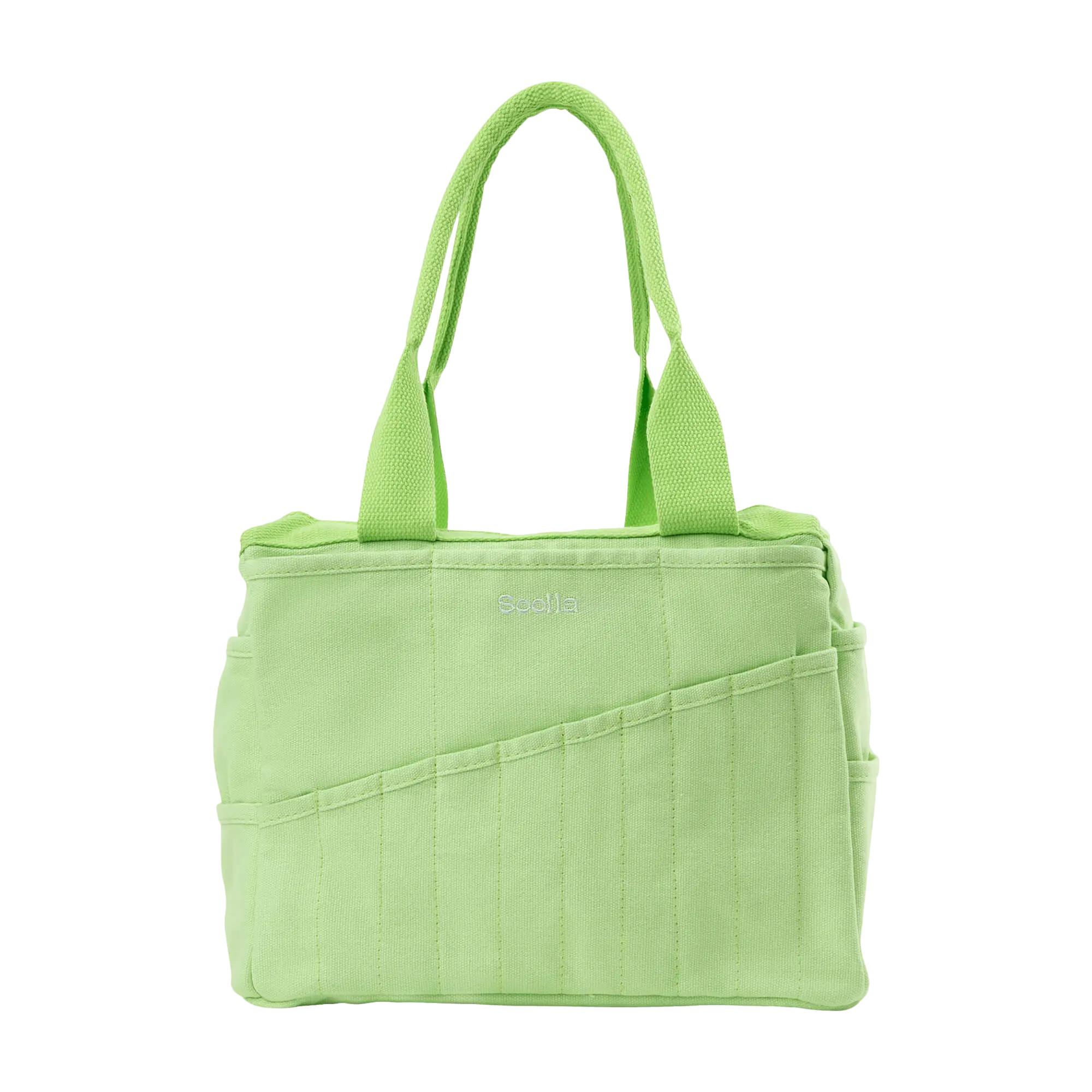 Soolla® Studio Bag, Lime Drip, Pottery Tool Bag, Craft Organizer, Knitting Bag, Crochet Yarn Tote