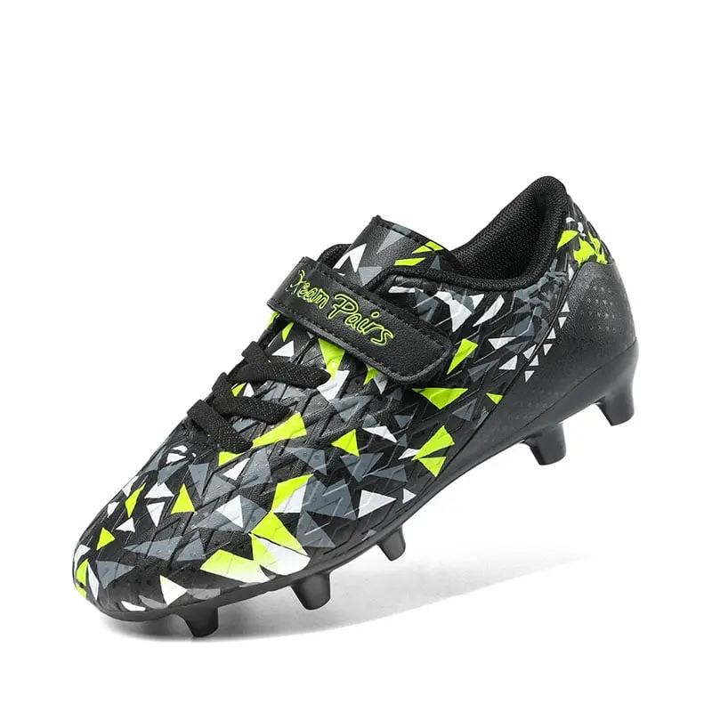 Dream Pairs Kids' Spiked Soccer Cleats - Soft Upper, Hook-and-Loop Strap, Breathable Interior, Heel Support, Studded TPU Sole, Strategic Stud Placement, Grass Fields Ready Grip Athletic Shoes
