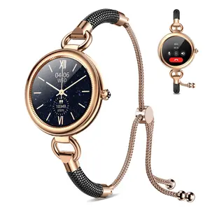 GBOOWIN Women's Smart Wristwatch - Jewelry Bracelet Wearable Device, Bluetooth Calling Speaker, AMOLED Display, Sleep & Wellness Tracking, 107+ Sports Modes, Waterproof, Alarms Compatible with iPhone & Android