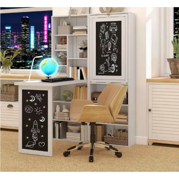 [Bellemave]Fold-out Convertible Office Desk, Wall Mount Computer Desk