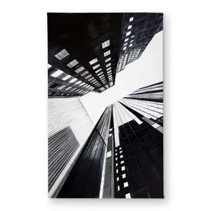 Begin Home Decor CODM2134SYM2IW Low-Angle View of the City Door Mat - Contemporary Decor - 21 x 34 in.