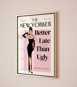 Girly Aesthetic Retro vintage WALL ART digital Magazine cover- Breakfast at Tiffany Dorm room decor Prints preppy New York