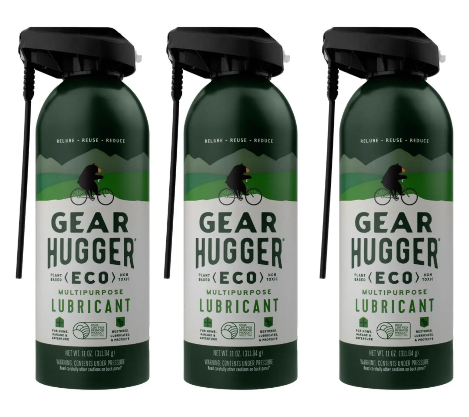 Gear Hugger 3pk 11oz Multi-Purpose Lubricants