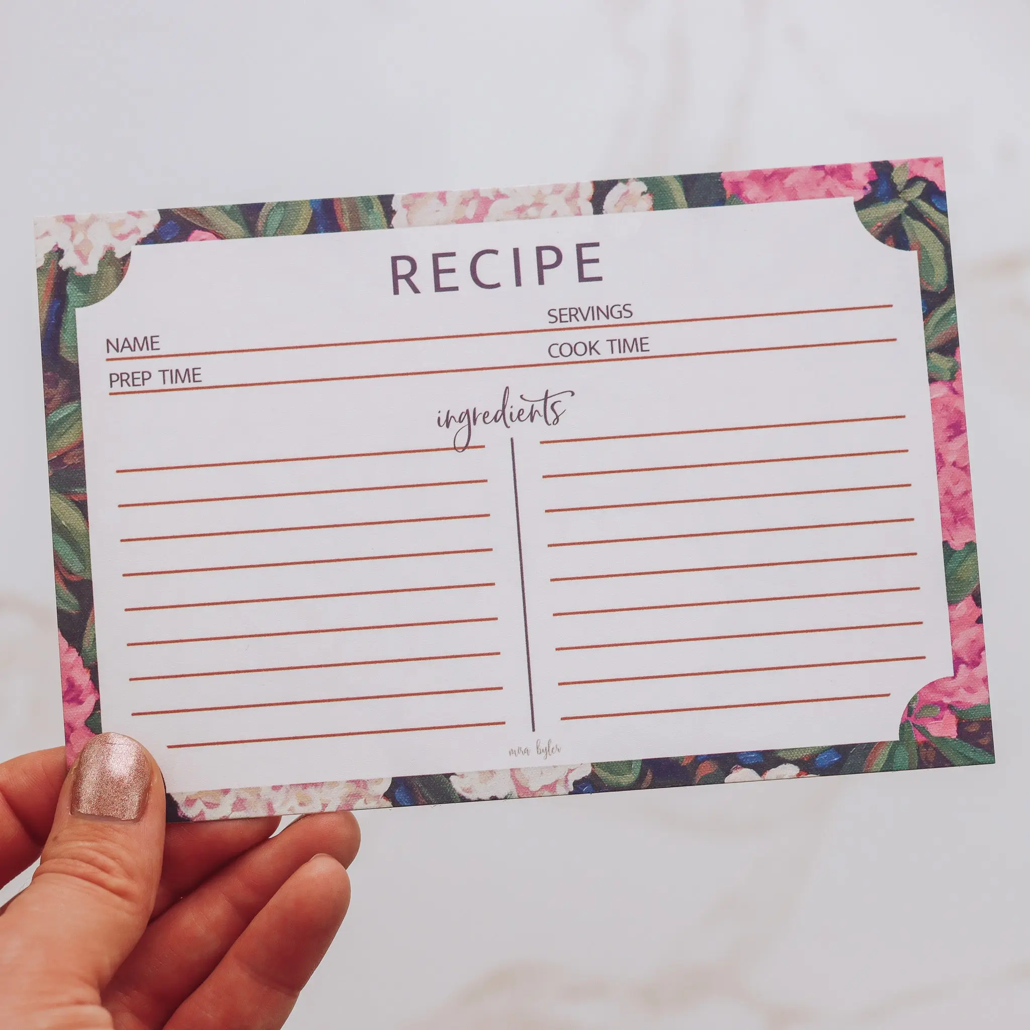Recipe Card Set - Azalea Bliss (30 ct)