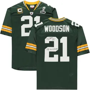 Charles Woodson Green Bay Packers Autographed Green Mitchell & Ness Super Bowl XLV Throwback Authentic Jersey with "SB XLV Champs" Inscription - Fanatics Authentic Certified