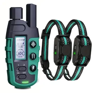 Dog Training Collar with Remote, 3 Training Modes Beep Vibration Safe Shock, 3300FT Range, Dual Channel for 2 Dogs, Waterproof Receiver, Rechargeable for 5-120lbs Dogs Indoor Outdoor Training,summervibes