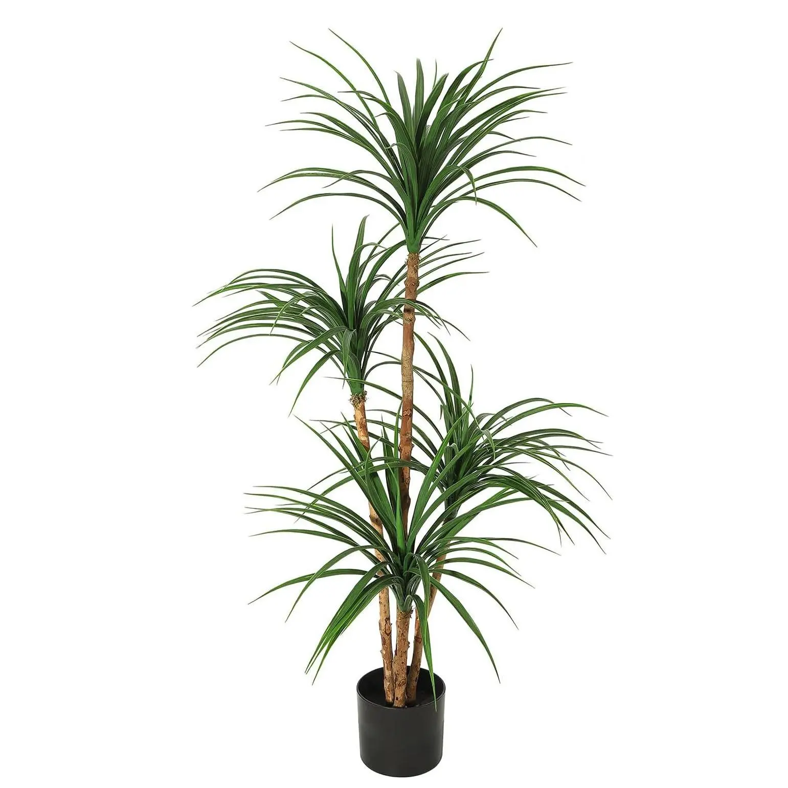4 Ft Artificial Dracaena Tree-Realistic Fake Dracaena Plant-Tall Dracaena Houseplant for Indoor Décor-Adjustable Lifelike Faux Tree-Ideal for Photo Backdrops-Nursery-Living Room-Office Decor Decorative Fruit Leaf Pot Ornaments