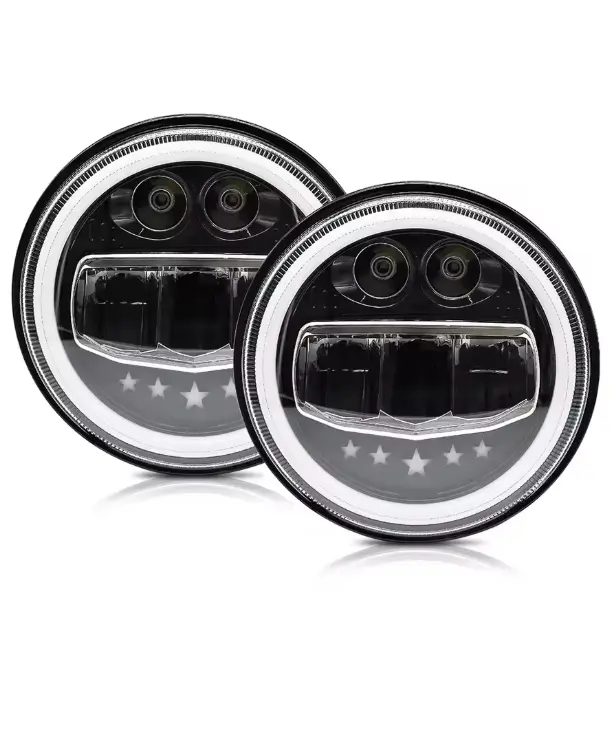 Motorcycle 7Inch Led Headlight Black For 93-08 Ducati Monster 1000 600 For Kawasaki Vulcan VN 500 750 800 900 1600 1700 1500