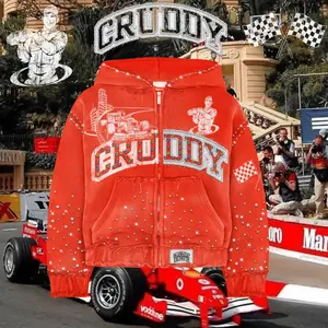Winners Circle Rhinestone Hoodie (Red)