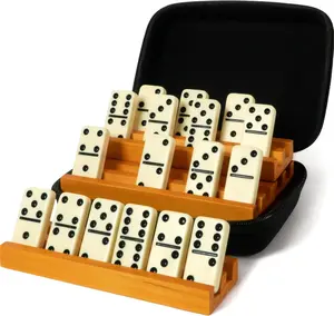 Double Six Domino Sets with 4 Domino Holders