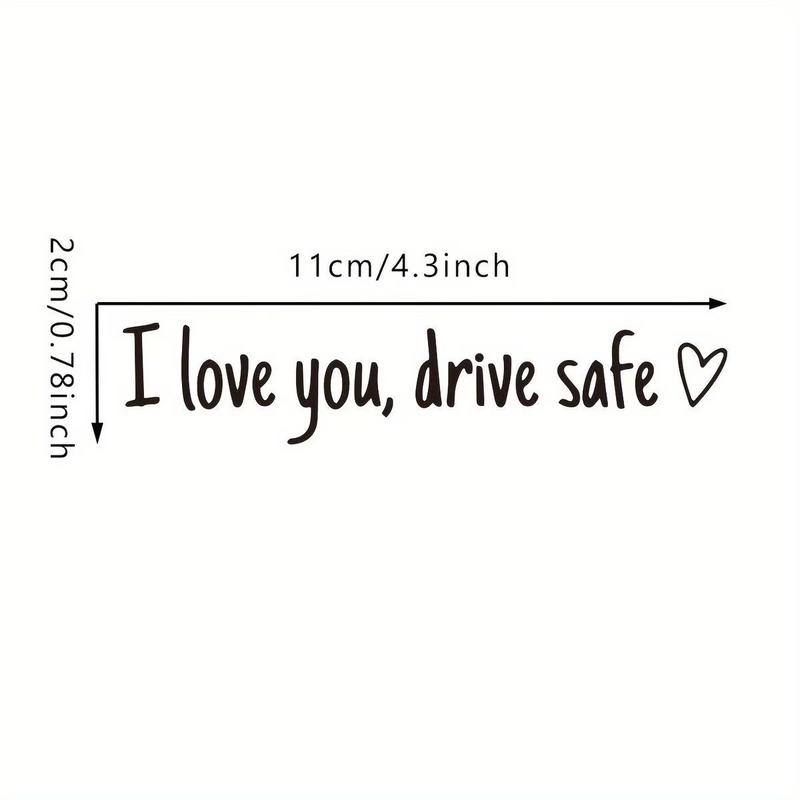 3PACK I Love You Drive Safe Decal Simple Design for Safe Driving 11x2cm Windshield Sticker for Drivers & Car Enthusiasts Vehicle Exterior Decoration
