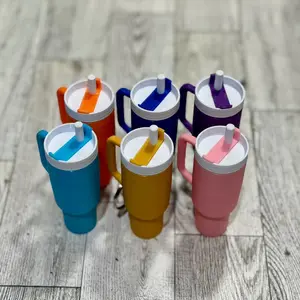 Chapstick Holder Keychain | Mini Tumbler Lip Balm Case | 3D Printed Lip Care Organizer Accessory