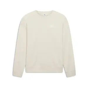 PUMA Womens Essentials Elevated Comfort Crew Neck Sweatshirt Casual - White