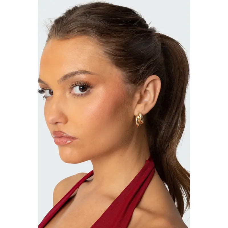 Two Time Chunky Stud Earrings