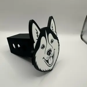 Siberian Husky Dog Hitch Receiver Cover Fits 2” Receiver Multiple Designs Available Durable Weather Resistant Sticker For Cars Automotive Accessories Stylish Car Merch