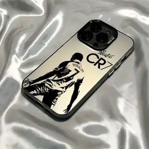 The CR7 Protective Phone Case Featuring Soccer Star Ronaldo Is Compatible with Iphone Models 16, 15, 14, 13, 12, 11 Pro Max, X, XR, XS Max, 8, And 7 Plus, Offering a Durable Matte Back Cover to Prevent Damage.