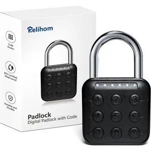 Combination Lock for Locker, Relihom Padlock with Code, Gym Locker Lock, High Security Keyless Entry Padlock for Gym, School, Gates, Outdoor, IP67 Waterpro (Basic Lock)
