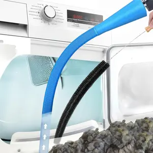 LMMAKE 2-Piece Dryer Vent Cleaner Kit with Universal Connector & Flexible Lint Brush for Efficient Vent Cleaning & Fire Prevention Blue