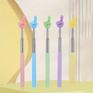 Random Color Finger Shaped Retractable Pointer Stick, 1 Count Portable Durable Teacher Pointer Stick, Presentation Supplies for Classroom Whiteboard, Office Accessories