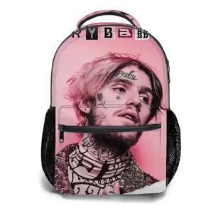 Lil-Peep-Backpacks for Girls, Cute School Backpack for Girls Boys, Aesthetic Bookbag for Teens, Lightweight Classic Backpack for Travel, Work, Picnic A-39