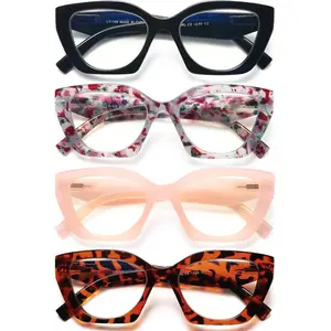 Cat Eye Reading Glasses for Women Oversized Blue Light Blocking Readers Fashion Oprah Style Eyeglasses
