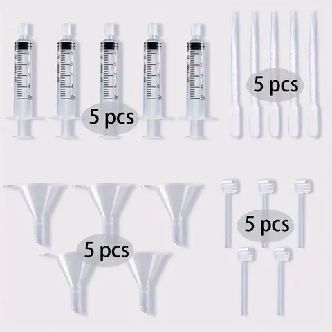 20pcs Perfume Refill Set Kits, Plastic Funnel, Pipette, Dropper and Syringe, Ideal for Travel and DIY Cosmetics, Essential Tools for Perfume and Makeup