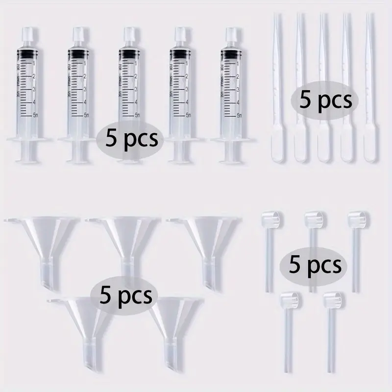 20pcs Perfume Refill Set Kits, Plastic Funnel, Pipette, Dropper and Syringe, Ideal for Travel and DIY Cosmetics, Essential Tools for Perfume and Makeup